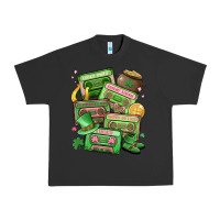 Pigment Black st patrick's day cassette tapes Urban Heavy Tee - MaliasSmallBusiness