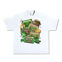 White st patrick's day cassette tapes Urban Heavy Tee - MaliasSmallBusiness