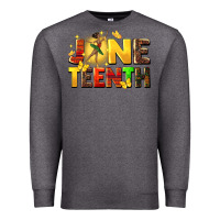 Charcoal Heather juneteen black girl Premium Sweatshirt - CowGirlArtShop