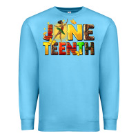 Ocean Blue juneteen black girl Premium Sweatshirt - CowGirlArtShop