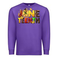 Purple juneteen black girl Premium Sweatshirt - CowGirlArtShop
