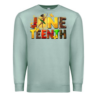 Seafoam juneteen black girl Premium Sweatshirt - CowGirlArtShop