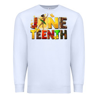 White juneteen black girl Premium Sweatshirt - CowGirlArtShop