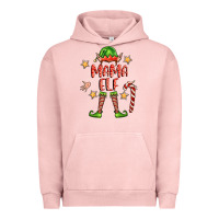 Pigment Salmon mama elf Urban Hoodie - FaDigitalArtStudio