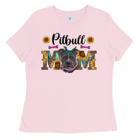 Bubblegum Pink western pitbull mom Ladies Tee - RanaPortraitStore