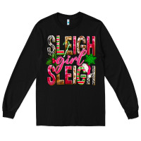 Black Sleigh girl sleigh Long Sleeve Tee - NancyCooperArtShop