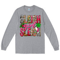 Heather Grey Sleigh girl sleigh Long Sleeve Tee - NancyCooperArtShop
