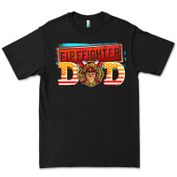 Black firefighter dad Premium Tee - AdoDesignShop