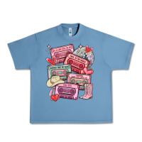 Pebble Blue valentines day cassette tapes Urban Heavy Tee - MaliasSmallBusiness