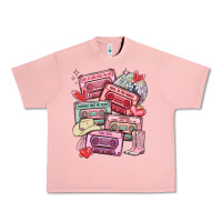 Salmon valentines day cassette tapes Urban Heavy Tee - MaliasSmallBusiness