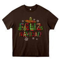 Chocolate Brown feliz navidad Heavy Core Tee - JahusDesignShop