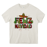 Cream feliz navidad Heavy Core Tee - JahusDesignShop