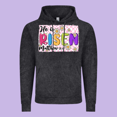 Checkered Risen Vintage Hoodie Designed By Maliassmallbusiness