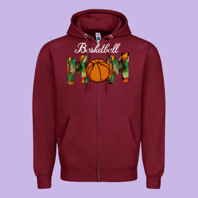 Basketball Mom Zipper Hoodie Designed By Bettercallsaul