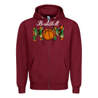 Burgundy Basketball Mom Zipper Hoodie - Bettercallsaul