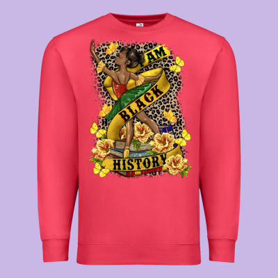 I Am Black History Premium Sweatshirt Designed By Cowgirlartshop