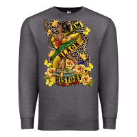 Charcoal Heather i am black history Premium Sweatshirt - CowGirlArtShop