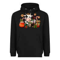 Black cow coffee cups christmas Heavyweight Hoodie - CowGirlArtShop