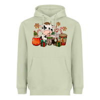 Matcha cow coffee cups christmas Heavyweight Hoodie - CowGirlArtShop