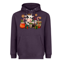 Plum cow coffee cups christmas Heavyweight Hoodie - CowGirlArtShop