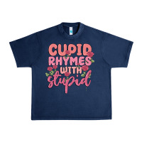 Navy cupid rhymes with stupid Urban Heavy Tee - MaliasSmallBusiness