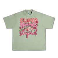 Oil Green cupid rhymes with stupid Urban Heavy Tee - MaliasSmallBusiness