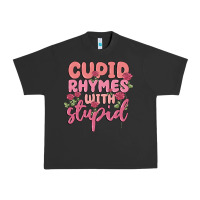 Pigment Black cupid rhymes with stupid Urban Heavy Tee - MaliasSmallBusiness