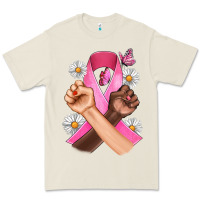 Bone Breast Cancer Fist Daisy Butterfly Premium Tee - Artiststas