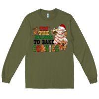 Army Green Tis' the season to bake cookies Long Sleeve Tee - NancyCooperArtShop