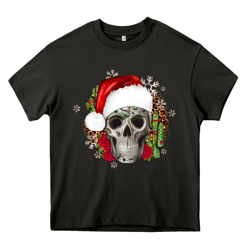 Skull Christmas Cactus Heavy Core Tee by JahusDesignShop | Teevron