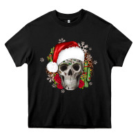 Black skull Christmas cactus Heavy Core Tee - JahusDesignShop