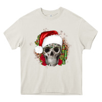 Cream skull Christmas cactus Heavy Core Tee - JahusDesignShop
