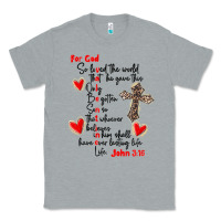 Heather Grey for god so loved the world Classic Tee - MaliasSmallBusiness