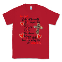 Red for god so loved the world Classic Tee - MaliasSmallBusiness