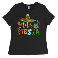 Black let's fiesta Ladies Tee - AdoDesignShop