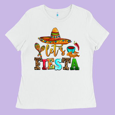Let's Fiesta Ladies Tee Designed By Adodesignshop