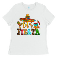 White let's fiesta Ladies Tee - AdoDesignShop