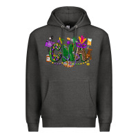 Charcoal Heather cma mardi gras cowgirl Premium Hoodie - CowGirlArtShop