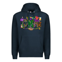 Navy cma mardi gras cowgirl Premium Hoodie - CowGirlArtShop