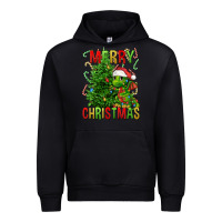 Black merry christmas dragon Urban Hoodie - FaDigitalArtStudio