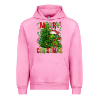 Fuchsia Pink merry christmas dragon Urban Hoodie - FaDigitalArtStudio