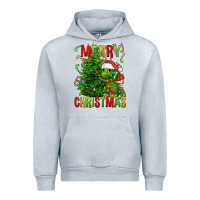 Heather Grey merry christmas dragon Urban Hoodie - FaDigitalArtStudio