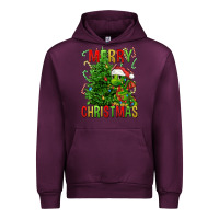 Mauve Wine merry christmas dragon Urban Hoodie - FaDigitalArtStudio