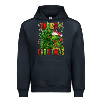 Navy merry christmas dragon Urban Hoodie - FaDigitalArtStudio
