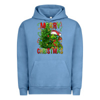Pigment Pebble Blue merry christmas dragon Urban Hoodie - FaDigitalArtStudio