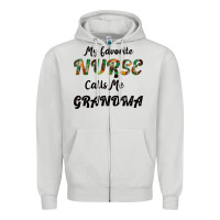 Dove Grey My Favorite Nurse Calls Me Grandma Zipper Hoodie - Bettercallsaul