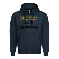 Navy My Favorite Nurse Calls Me Grandma Zipper Hoodie - Bettercallsaul