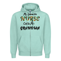 Seafoam My Favorite Nurse Calls Me Grandma Zipper Hoodie - Bettercallsaul