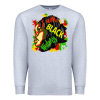 Heather Grey i am black history Premium Sweatshirt - CowGirlArtShop