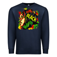 Navy i am black history Premium Sweatshirt - CowGirlArtShop